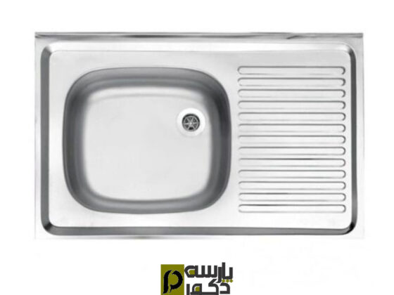 سینک پرسی معمولی سایز 0.5×60×80 استیل البرز